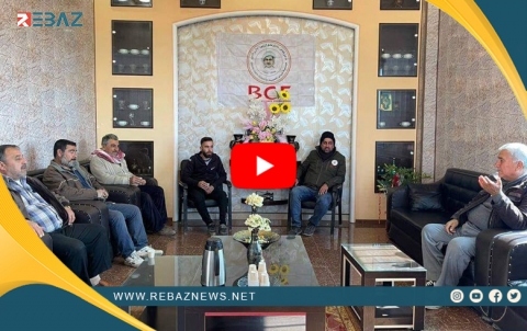 Şêniyên Efrînê serdana baregeha Dezgeha Xêrxwazî ya Barzanî li Efrînê dikin.