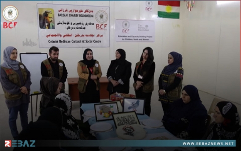 بارزاني الخيرية تفتتح دورة حرف يدوية في مخيم آكري