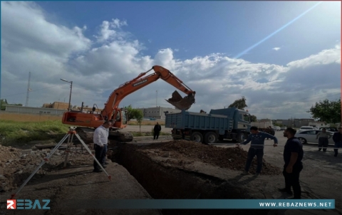 بدء تنفيذ مشروع مد أنابيب الصرف الصحي شمال أربيل