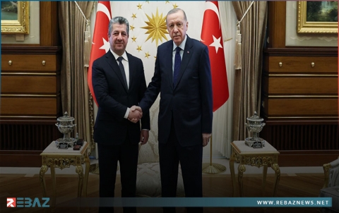 مسرور بارزاني ورجب طيب أردوغان يناقشان آخر مستجدات الأوضاع في المنطقة