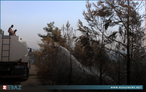 فرق الإطفاء توقف امتداد النار على كل المحاور في ريف اللاذقية 