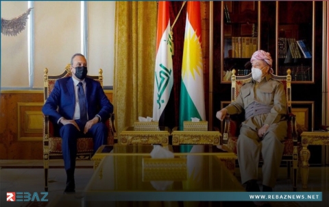 الرئيس بارزاني يجتمع مع الكاظمي في اربيل