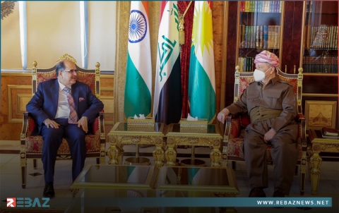 الرئيس بارزاني يستقبل وفداً من الخارجية الهندية