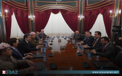 الرئيس بارزاني يبحث مع وفد من الإطار التنسيقي الأوضاع في سوريا