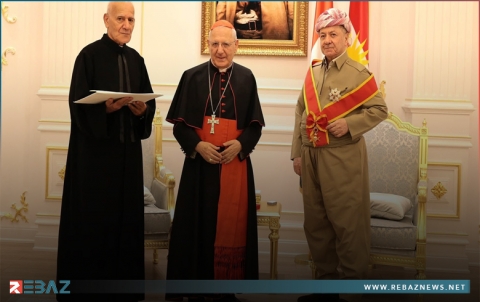 الرئيس بارزاني يتسلّم وساماً بابوياً رفيعاً