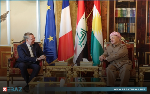 الرئيس بارزاني و يان بريم يؤكدان على أواصر الصداقة بين الشعبين الكوردستاني والفرنسي 