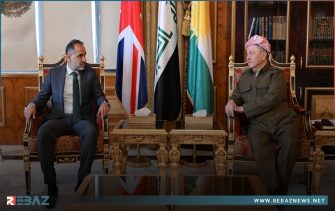 الرئيس بارزاني والسفير البريطاني لدى العراق يناقشان الأوضاع في سوريا 