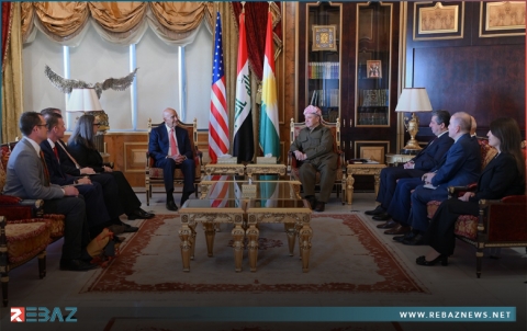 الرئيس بارزاني يستقبل مبعوث الرئيس ترامب لشؤون سوريا