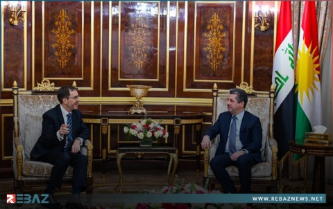 مسرور بارزاني يستقبل السفير البريطاني لدى العراق