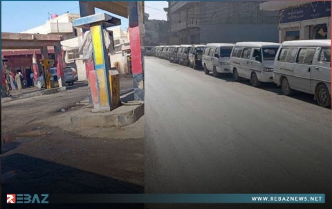 منبج.. أزمة محروقات خانقة وعشرات السيارات في طوابير الانتظار