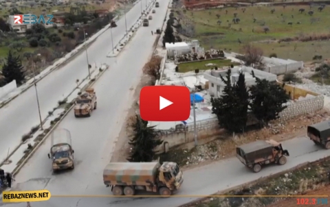القوات التركية تستقدم رتلاً  عسكرياً جديداً  نحو مواقعها في ادلب