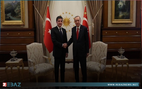 نيجيرفان بارزاني وأردوغان يبحثان الأوضاع السياسية في إقليم كوردستان والعراق