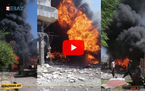 بالفيديو.. تفجير في جنديريس بعفرين 