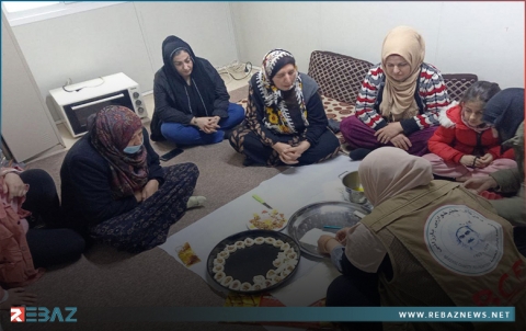 مخيم دارشكران.. بارزاني الخيرية تفتتح دورة لصناعة الحلويات والمعجنات 