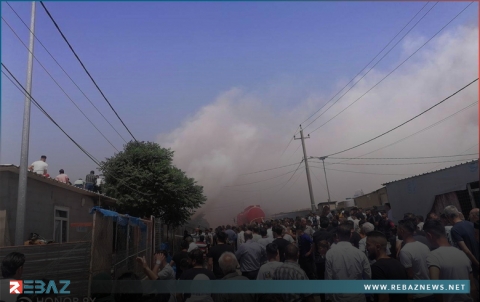 صبيحة العيد.. اندلاع حريق في مخيم دارشكران للاجئين بإقليم كوردستان