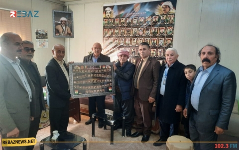عوائل شهداء بيشمركة روج ووفود سياسية ووطنية تهنىء المسؤول الجديد لمنظمة دوميز للكوردستاني - سوريا