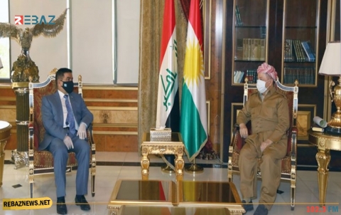 الرئيس بارزاني يستقبل وزير الدفاع العراقي