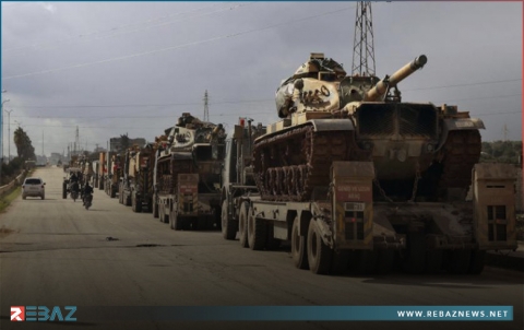 رتل عسـ.ـكري تركي يدخل ريف مدينة حلب السورية 