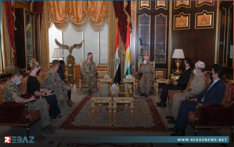 الرئيس بارزاني يستقبل نائب القائد العام لقوات التحالف في العراق وسوريا