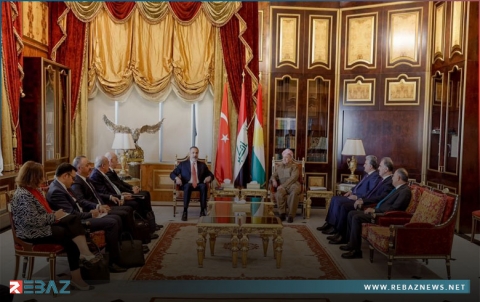 الرئيس مسعود بارزاني يستقبل وزير خارجية تركيا ويتبادلان وجهات النظر حول العلاقات الثنائية