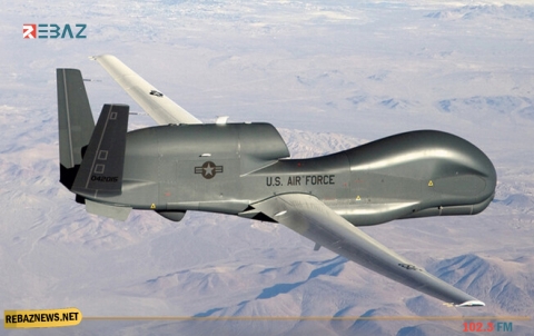 طائرة أمريكية مسيرة تقوم بمهمة استطلاع قرب القاعدتين الروسيتين في سوريا