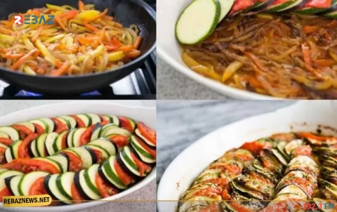 غراتان الكوسا والباذنجان والطماطم