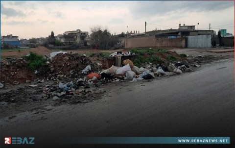 القمامة باتت ظاهرة وواقع يومي في مدينة عامودا بكوردستان سوريا 