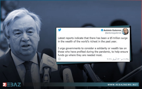 غوتيريش: أرباح الأثرياء في زمن كورونا تتجاوز 5 تريليونات دولار