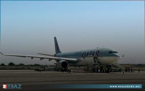 أولى رحلات الخطوط الجوية القطرية تصل إلى مطار حلب الدولي