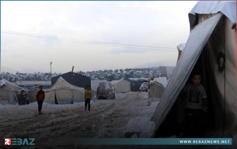 منظمة: مصرع 3 أطفال في مخيمات النازحين السوريين بعفرين بسبب البرد القارس