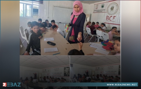 مؤسسة بارزاني الخيرية تفتتح دورة لتعليم اللغة الكوردية في مخيم دارشكران
