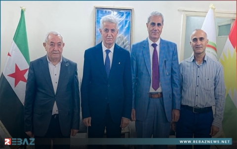 محمد إسماعيل يستقبل رضوان سيدو بعد فوزه بعضوية مجلس الشعب في قامشلو