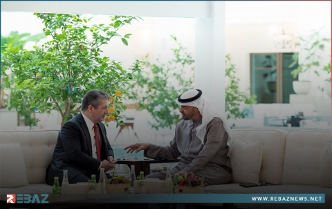 مسرور بارزاني ومحمد بن زايد آل نهيان يناقشان عدة قضايا مهمة 