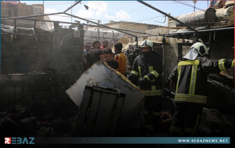 احتراق خيمة في مخيم باب السلامة بريف مدينة حلب الشمالي
