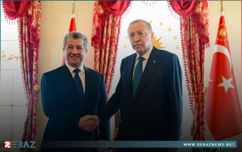 مسرور بارزاني ورجب طيب أردوغان يناقشان القضايا ذات الاهتمام المشترك