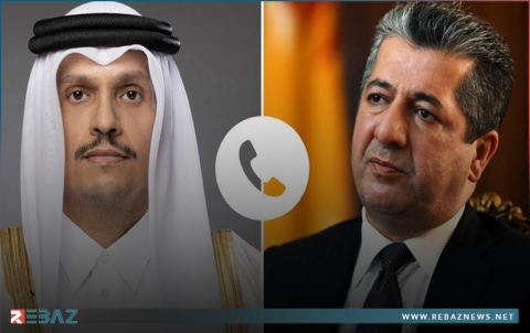 مسرور بارزاني ومحمد بن عبد الرحمن آل ثاني يناقشان مجمل الأوضاع في المنطقة 