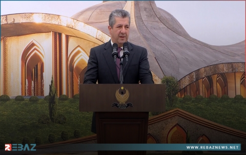 مسرور بارزاني يضع حجر الأساس لمشروع جامع بارزاني الكبير 