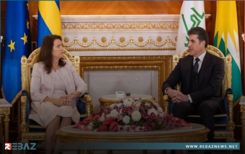 رئاسة إقليم كوردستان تفصح عن فحوى اجتماع بارزاني مع وزيرة خارجية السويد