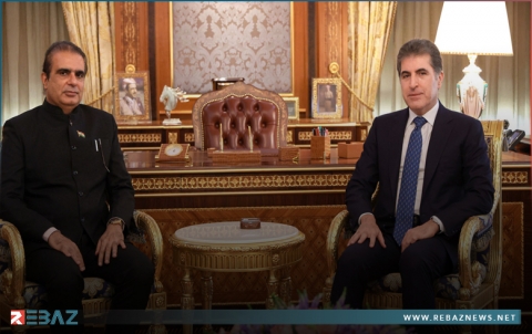 نيجيرفان بارزاني يستقبل بريجيش كومار القنصل العام الهندي في إقليم كوردستان 