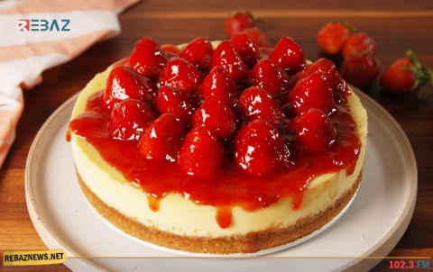 حلويات صيفية: تشيز كيك الفراولة الباردة