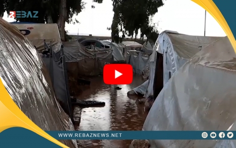 Di encama barîna baraneke bihêz ziyan gihişt 16 Kampan li Idlib û gundewarê Helebê