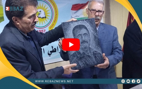 Qamişlo.. Hunermend Ebdilrehman Elo li nivîsgeha PDK-Sê hate xelatkirin