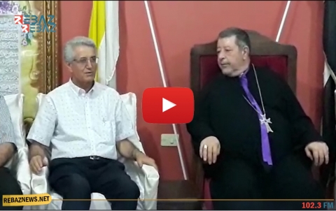 الحسكة.. وفد من المجلس الوطني الكوردي يزور كنيسة السريان الكاثوليك