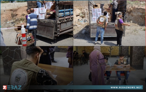 مؤسسة بارزاني الخيرية توزّع المساعدات على العشرات من العوائل العائدة إلى عفرين