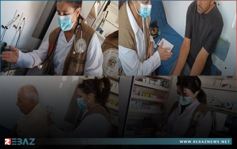 عفرين.. بارزاني الخيرية تقدم الخدمات الطبية والعلاج للمواطنين في ناحية شيه