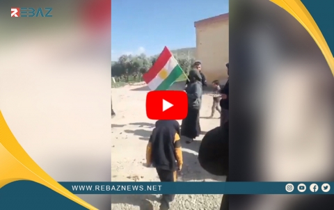 Bi Ala Kurdistanî û tilîliyan.. Xelkê gundê Dêwa Jorîn pêşwaziya BCF dikin