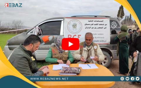 Efrîn.. Li gundê Til Hemo BCF alîkarî bi ser ziyandîtiyan de dabeş kirin