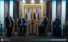 سالم المسلط وأنس العبدة يجتمعان مع وزير الخارجية القطري