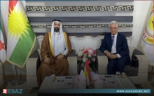 محمد إسماعيل سكرتیر الدیمقراطي الكوردستاني-سوريا يستقبل الشيخ عبدالله أحمد دهام الهادي الجربا 