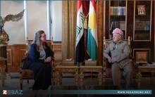 الرئيس بارزاني يستقبل هولي فير القنصل العام الجديد لمملكة بريطانيا في أربيل
